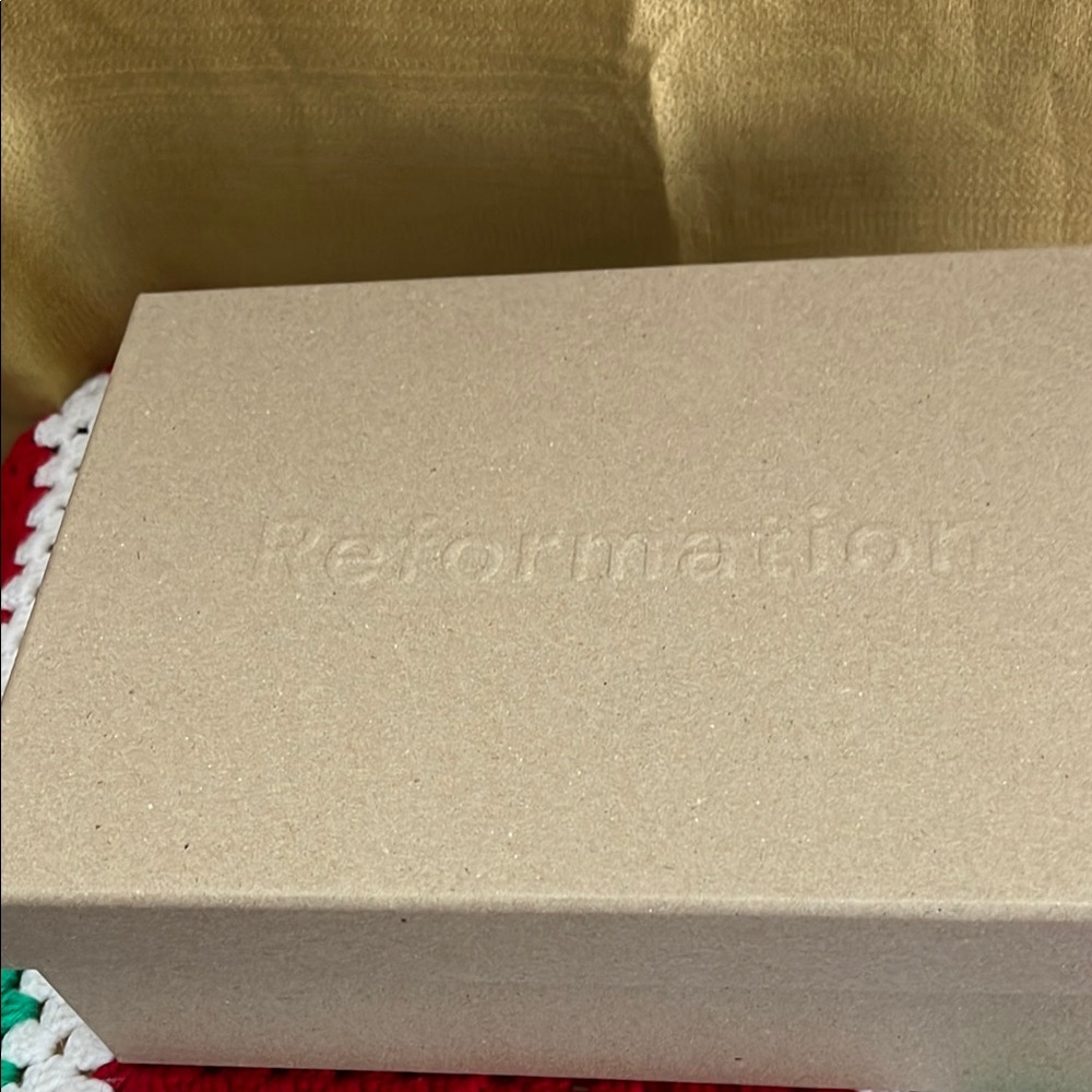 Brown Wedge Sandals. NWOT, But with original box.By Reformation - Picture 9 of 9